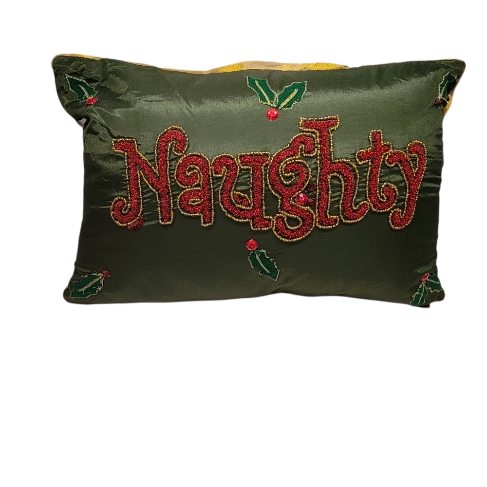 Reversible Pier 1 holiday pillow